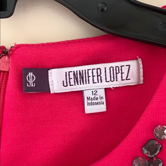 Jennifer Lopez fuchsia dress Size 12 - Picture 2 of 3